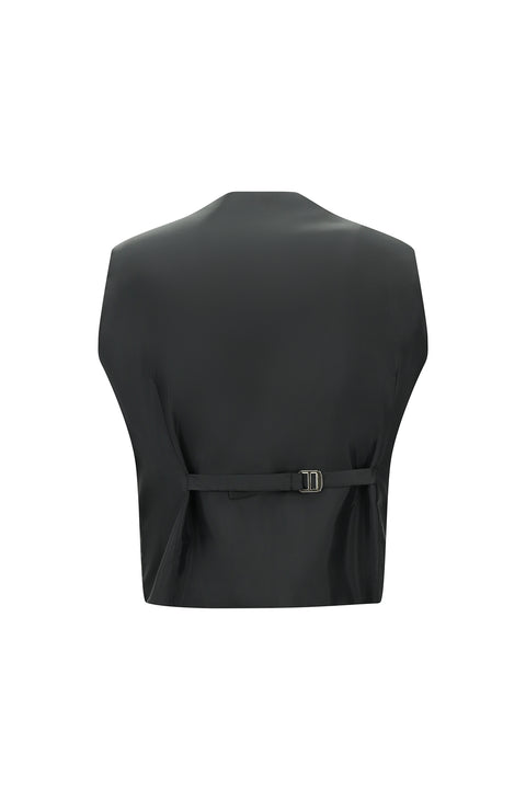 Black 7 Drop Slim Fit Suit with Vest
