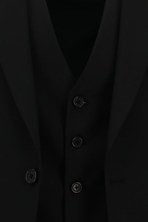 Black 7 Drop Slim Fit Suit with Vest