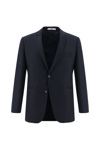  Koyu Lacivert 7 Drop Super Slim Fit Eksra Dar Kesim Beli Lastikli İpli Takım Elbise