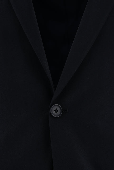Koyu Lacivert 7 Drop Slim Fit Dar Kesim Beli Lastikli İpli Takım Elbise