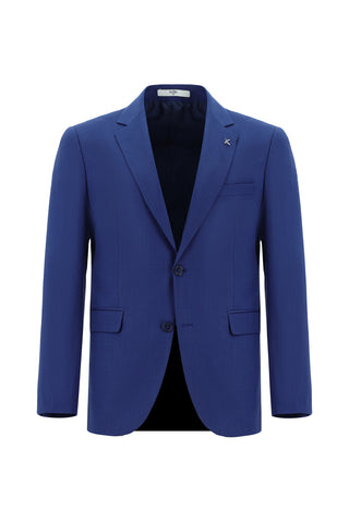  Saks Mavi 7 Drop Slim Fit Dar Kesim Takım Elbise
