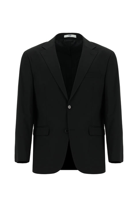 Black 4-Drop Relaxed Fit Suit