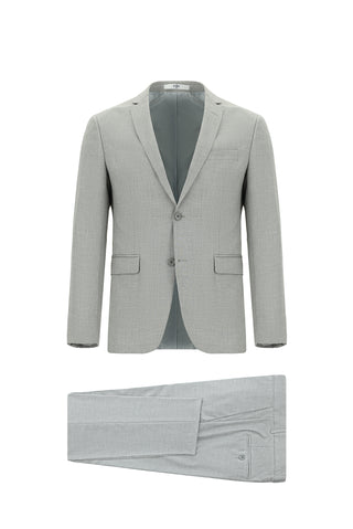  Açık Gri 7 Drop Super Slim Fit Eksra Dar Kesim Takım Elbise
