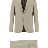 Medium Beige 7 Drop Slim Fit Suit
