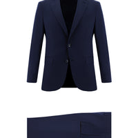 Dark Navy 7 Drop Super Slim Fit Extra Narrow Cut Patterned Suit