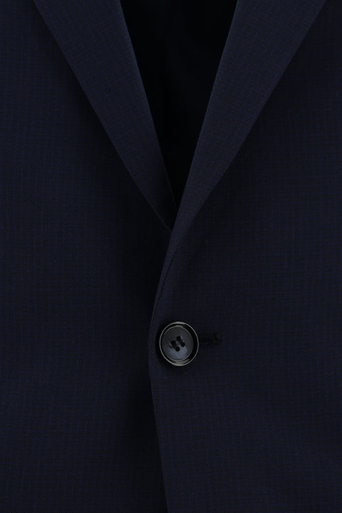 Dark Navy 7 Drop Super Slim Fit Extra Narrow Cut Patterned Suit