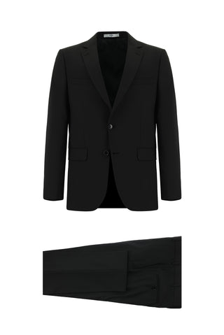  Siyah 7 Drop Slim Fit Dar Kesim Takım Elbise