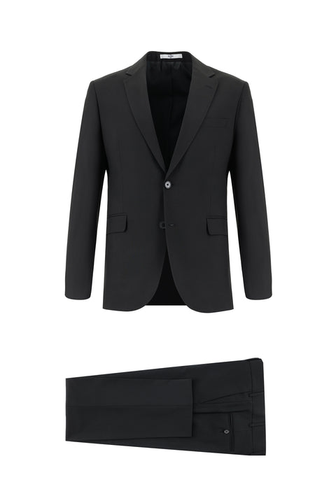 Black 7 Drop Slim Fit Narrow Cut Suit