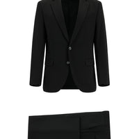 Black 4-Drop Relaxed Fit Suit