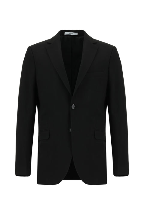 Black 6-Drop Regular Fit Standard Cut Suit