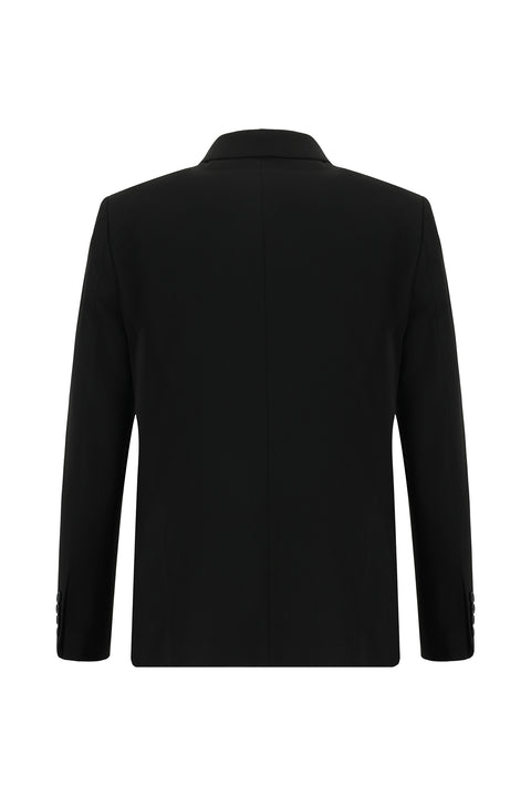 Black 6-Drop Regular Fit Standard Cut Suit