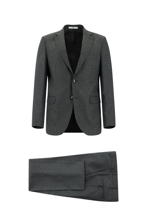 Dark Gray 6-Drop Regular Fit Standard Cut Suit