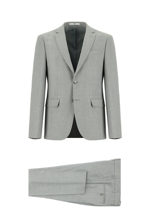 Light Gray 6 Drop Regular Fit Standard Cut Suit