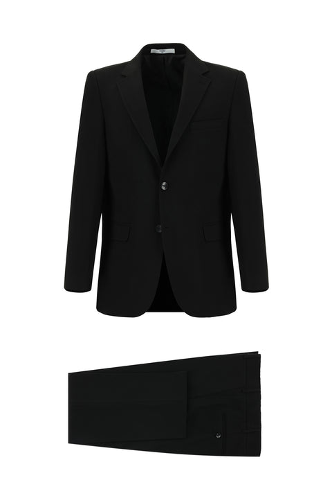 Black 4-Drop Relaxed Fit Suit