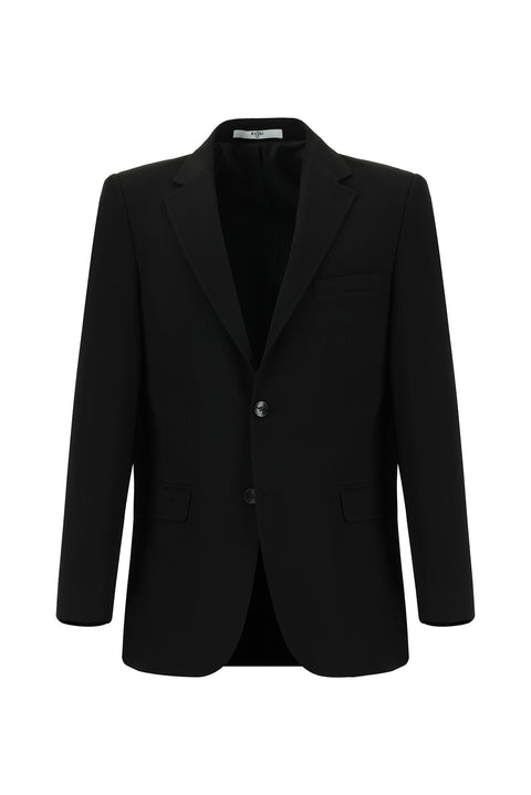 Black 4-Drop Relaxed Fit Suit