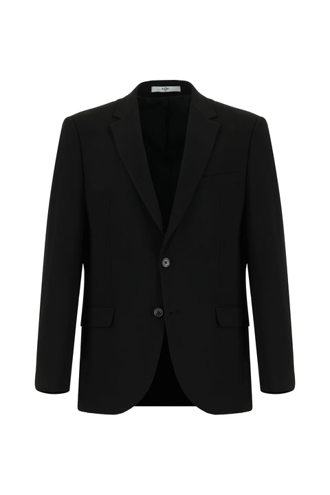 Black 4-Drop Relaxed Fit Suit