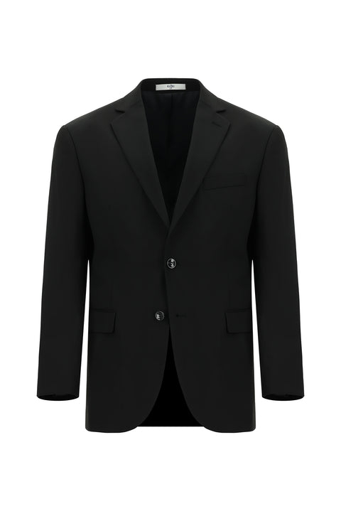Black 6-Drop Regular Fit Standard Cut Suit