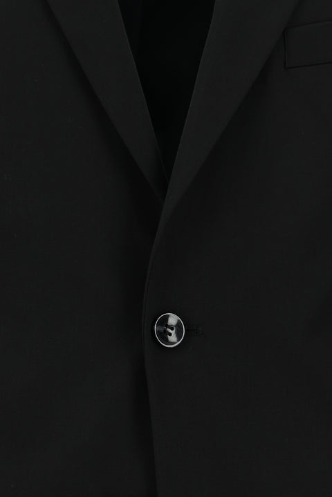 Black 6-Drop Regular Fit Standard Cut Suit