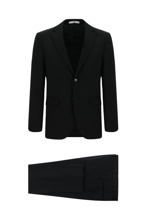 Black 7 Drop Slim Fit Narrow Cut Suit