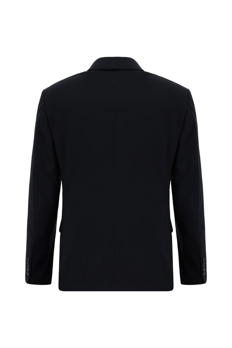 Black and Navy Blue 7 Drop Slim Fit Suit