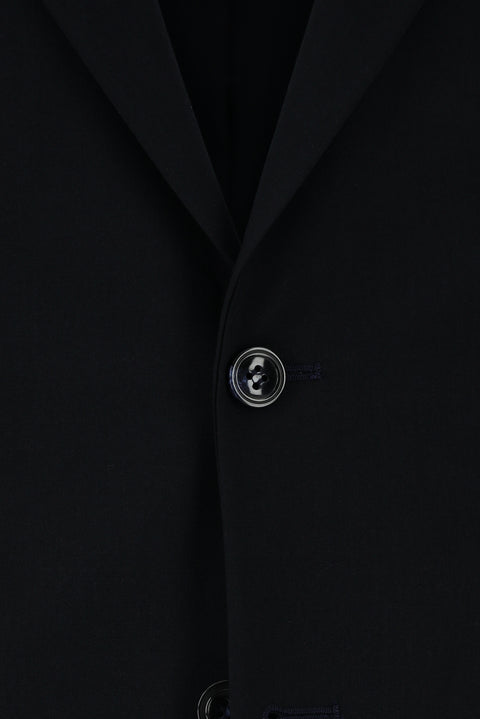 Black and Navy Blue 7 Drop Slim Fit Suit