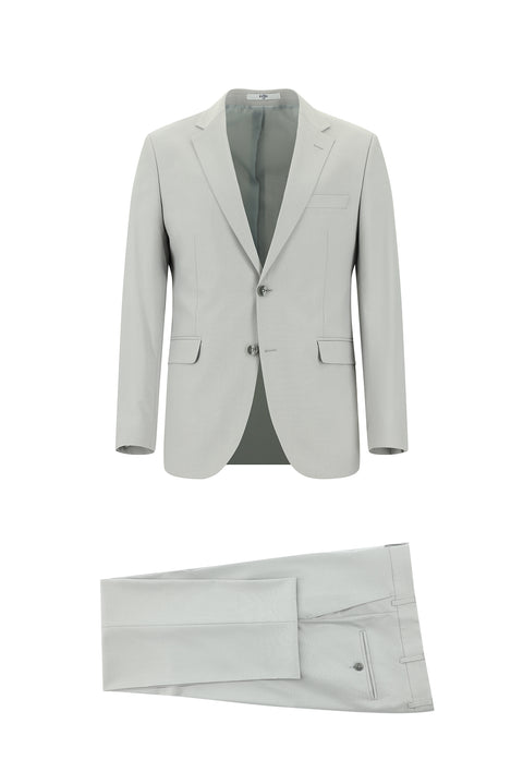 Light Gray 7 Drop Slim Fit Suit