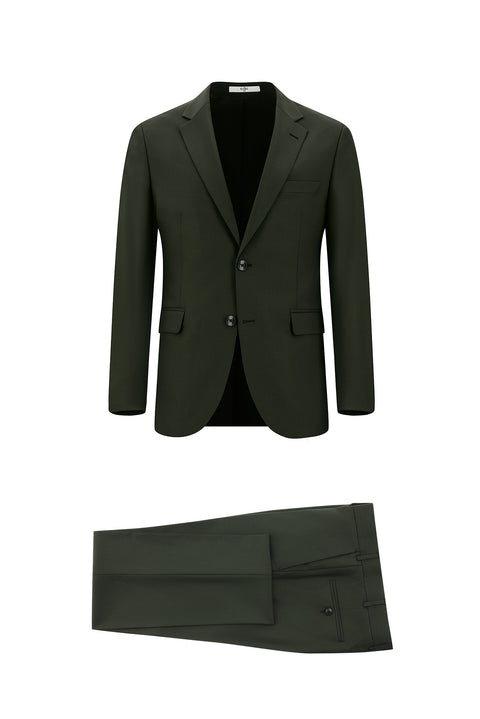 Dark Khaki 7 Drop Slim Fit Narrow Cut Suit
