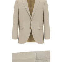 Medium Beige 7 Drop Slim Fit Suit