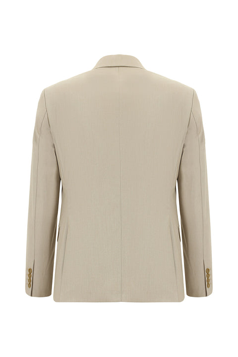 Medium Beige 7 Drop Slim Fit Suit