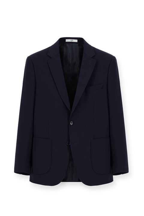 Dark Navy 7 Drop Slim Fit Suit with Elastic Waistband and Drawstring