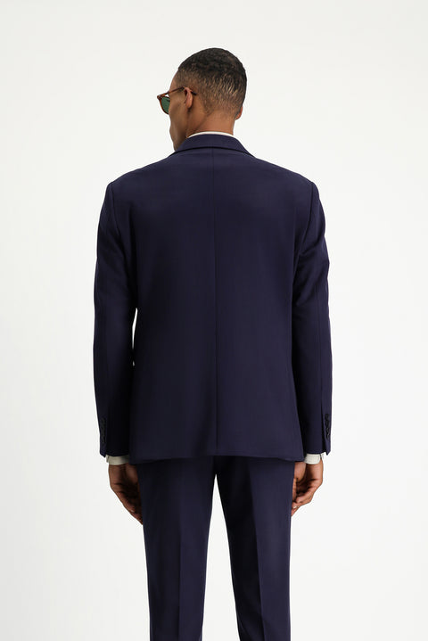 Dark Navy 7 Drop Slim Fit Suit with Elastic Waistband and Drawstring