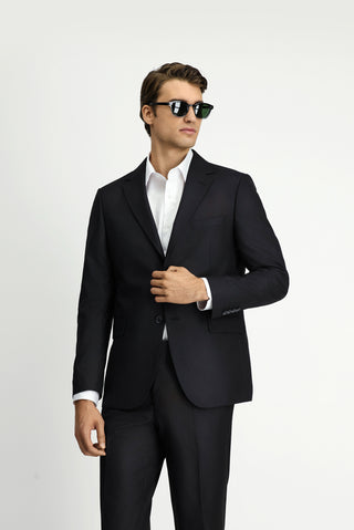  Siyah 6 Drop Regular Fit Standart Kesim Mono Yaka Takım Elbise