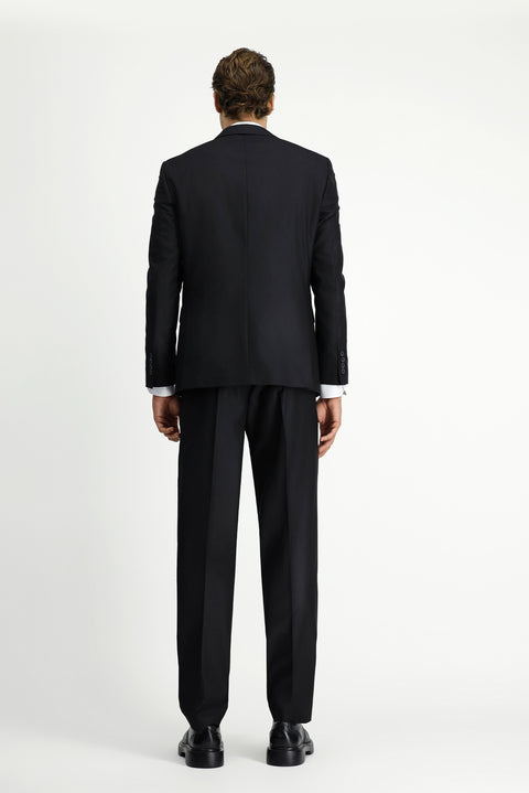 Black 8 Drop Long Slim Fit Shawl Lapel Suit
