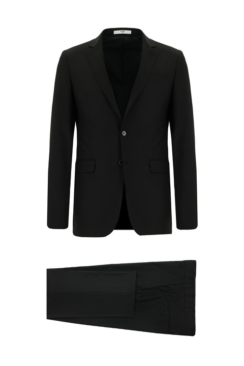 Black 8 Drop Long Slim Fit Seasonal Lycra Stretch Suit