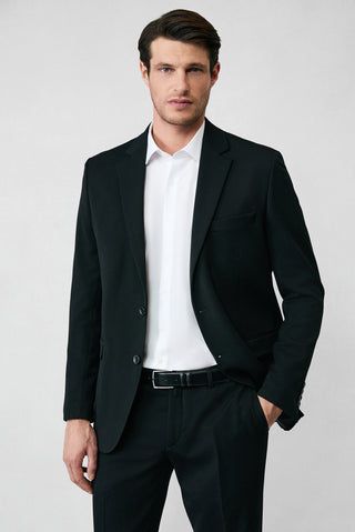  Siyah 7 Drop Slim Fit Dar Kesim Mevsimlik Likralı Esnek Takım Elbise
