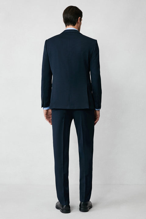Dark Navy 7 Drop Super Slim Fit Extra Narrow Cut Seasonal Lycra Stretch Suit