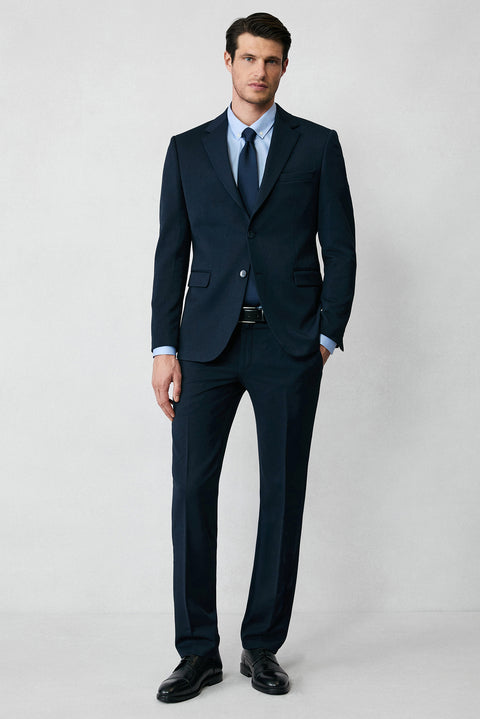Dark Navy 8 Drop Long Slim Fit Seasonal Lycra Stretch Suit