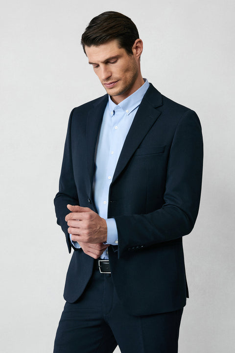 Dark Navy 7 Drop Super Slim Fit Extra Narrow Cut Seasonal Lycra Stretch Suit