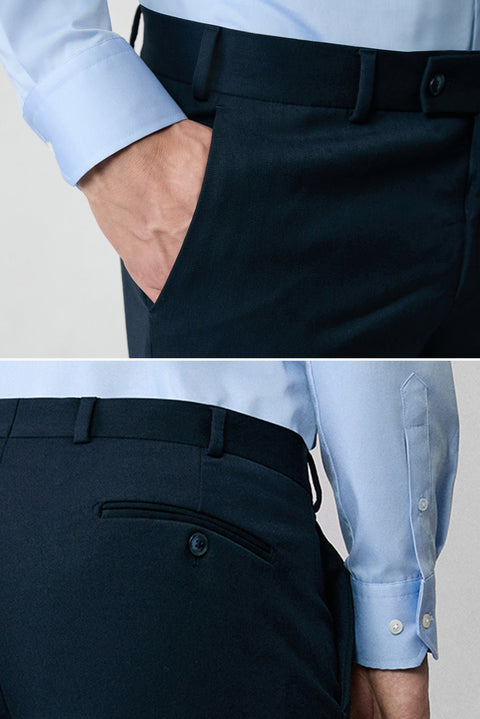 Dark Navy 7 Drop Super Slim Fit Extra Narrow Cut Seasonal Lycra Stretch Suit