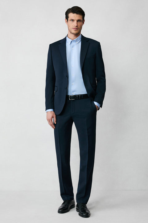 Dark Navy 4-Drop Relaxed Fit Seasonal Lycra Stretch Suit