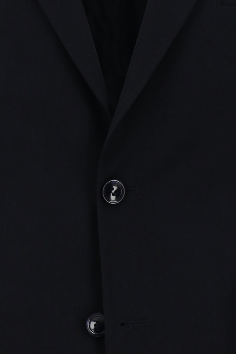 Black and Navy Blue 4-Drop Relaxed Fit Suit
