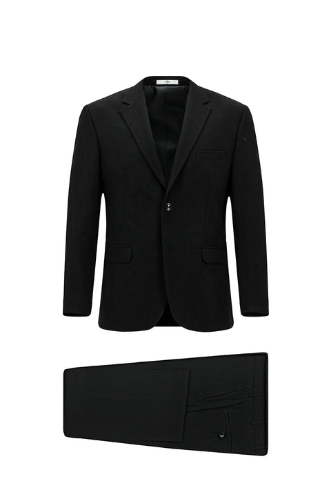 Black 7 Drop Slim Fit Narrow Cut Suit