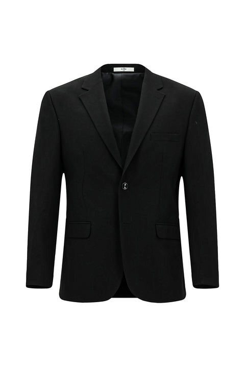 Black 4-Drop Relaxed Fit Suit