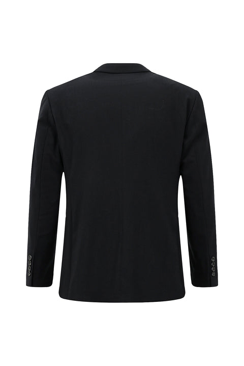 Black 4-Drop Relaxed Fit Suit