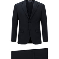 Black and Navy Blue 7 Drop Slim Fit Suit