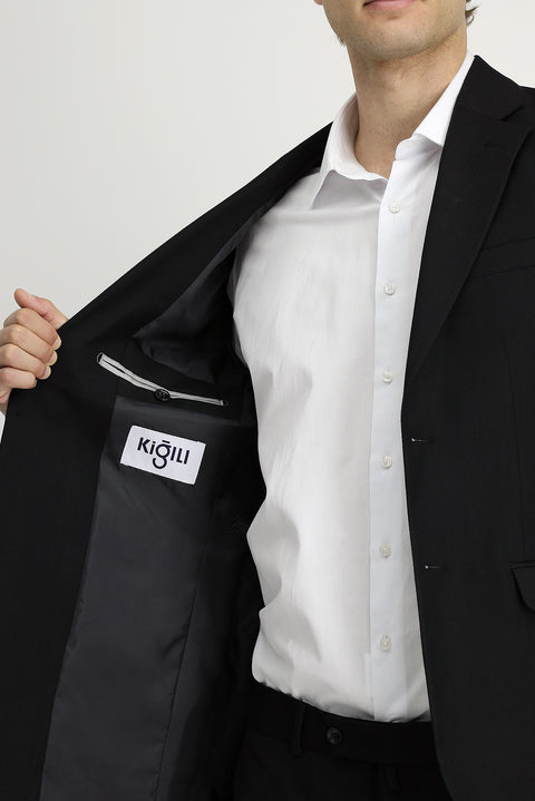 Black 7 Drop Slim Fit Narrow Cut Suit
