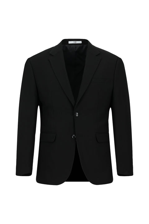 Black 6-Drop Regular Fit Standard Cut Suit