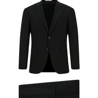 Black 6-Drop Regular Fit Standard Cut Suit