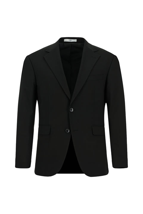 Black 6-Drop Regular Fit Standard Cut Suit