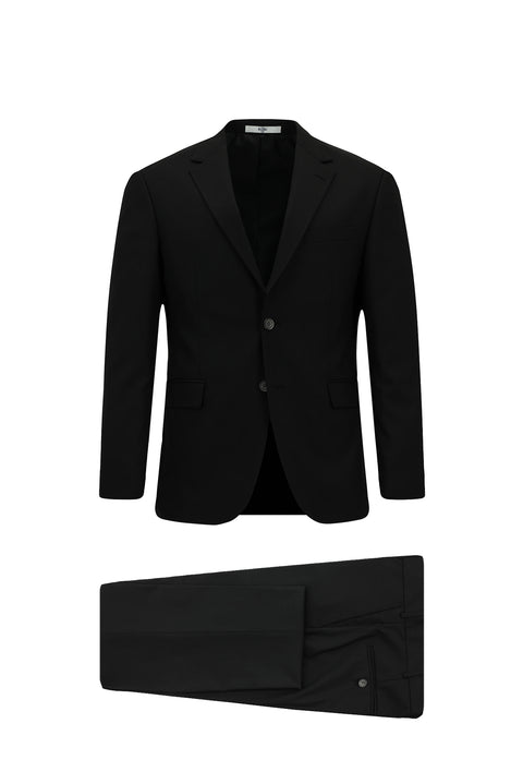 Black 7 Drop Slim Fit Narrow Cut Suit